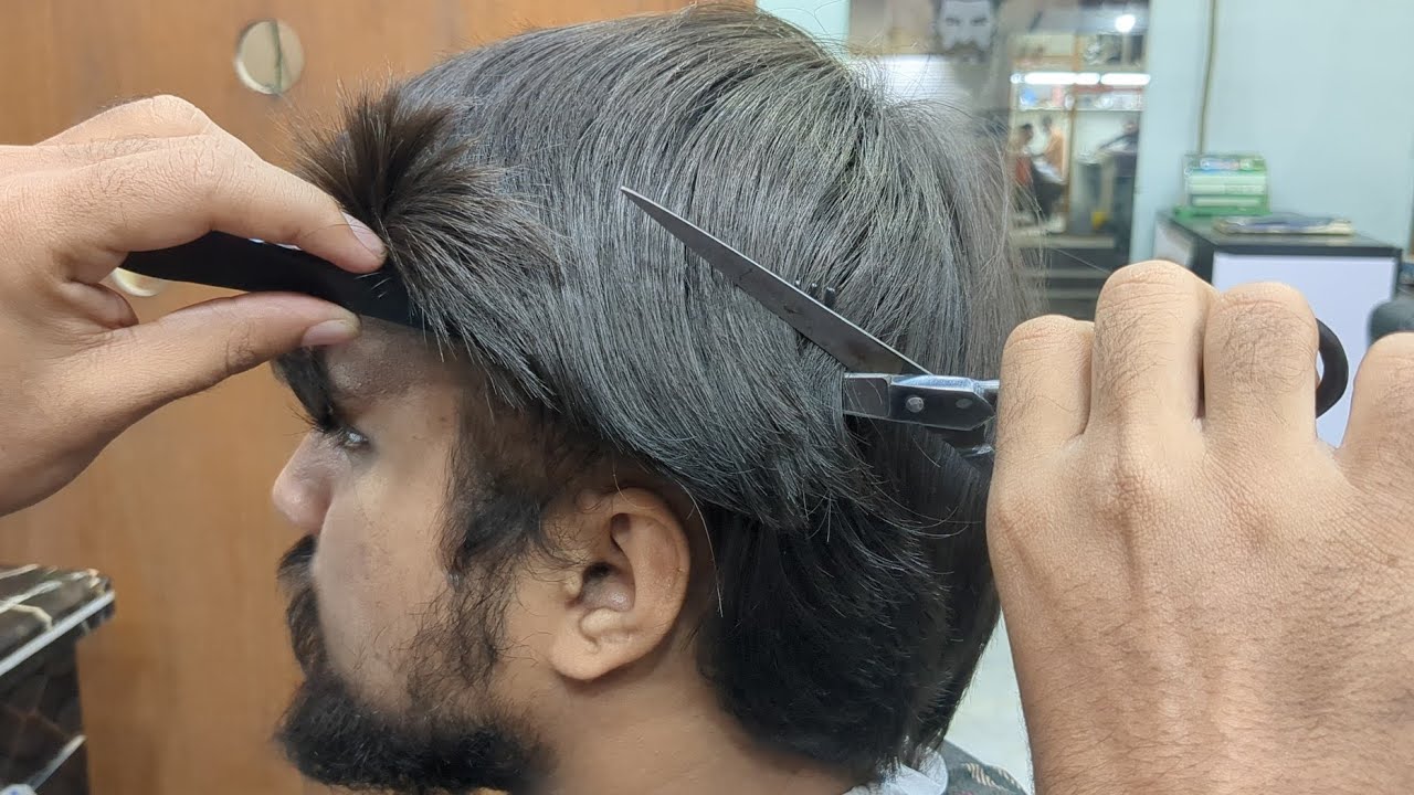ASMR barber 💈 Amazing scissor short haircut transmission 