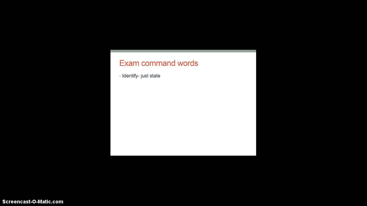 Exam Technique