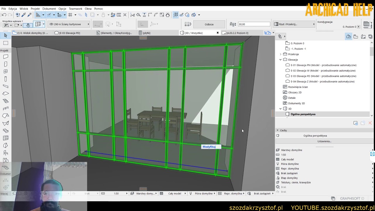 archicad curtain wall  glass wall