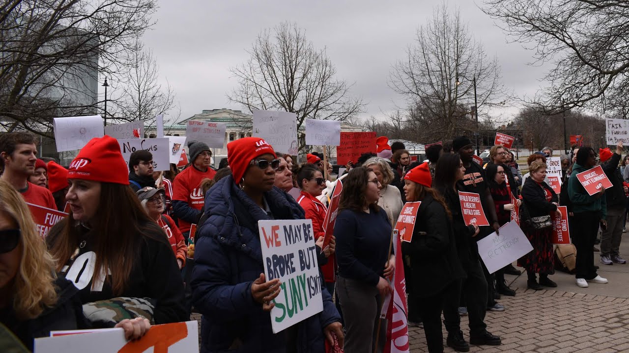 BREAKING Rally at Rockwell Hall with UUP against Buffalo State budget cuts