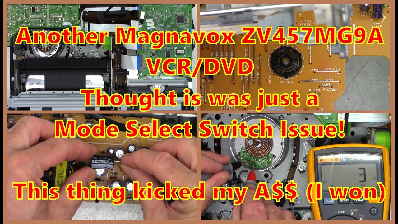 Magnavox ZV457MG9A Strange Tape Operations - Distorted picture after repair, Not what I expected