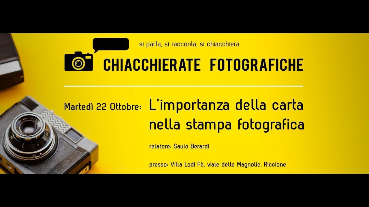 Chiacchierate Fotografiche - La stampa