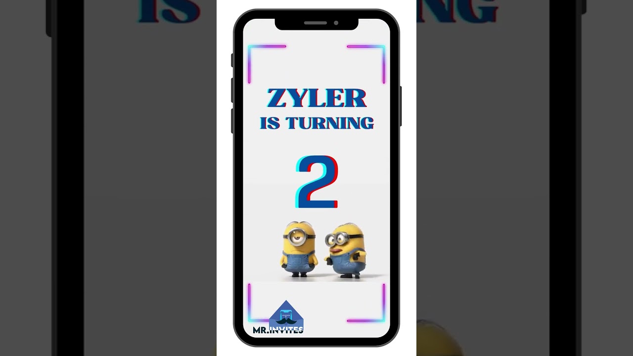 Fun and the Minion Birthday Video Invitation | Customized Digital Video Invitations