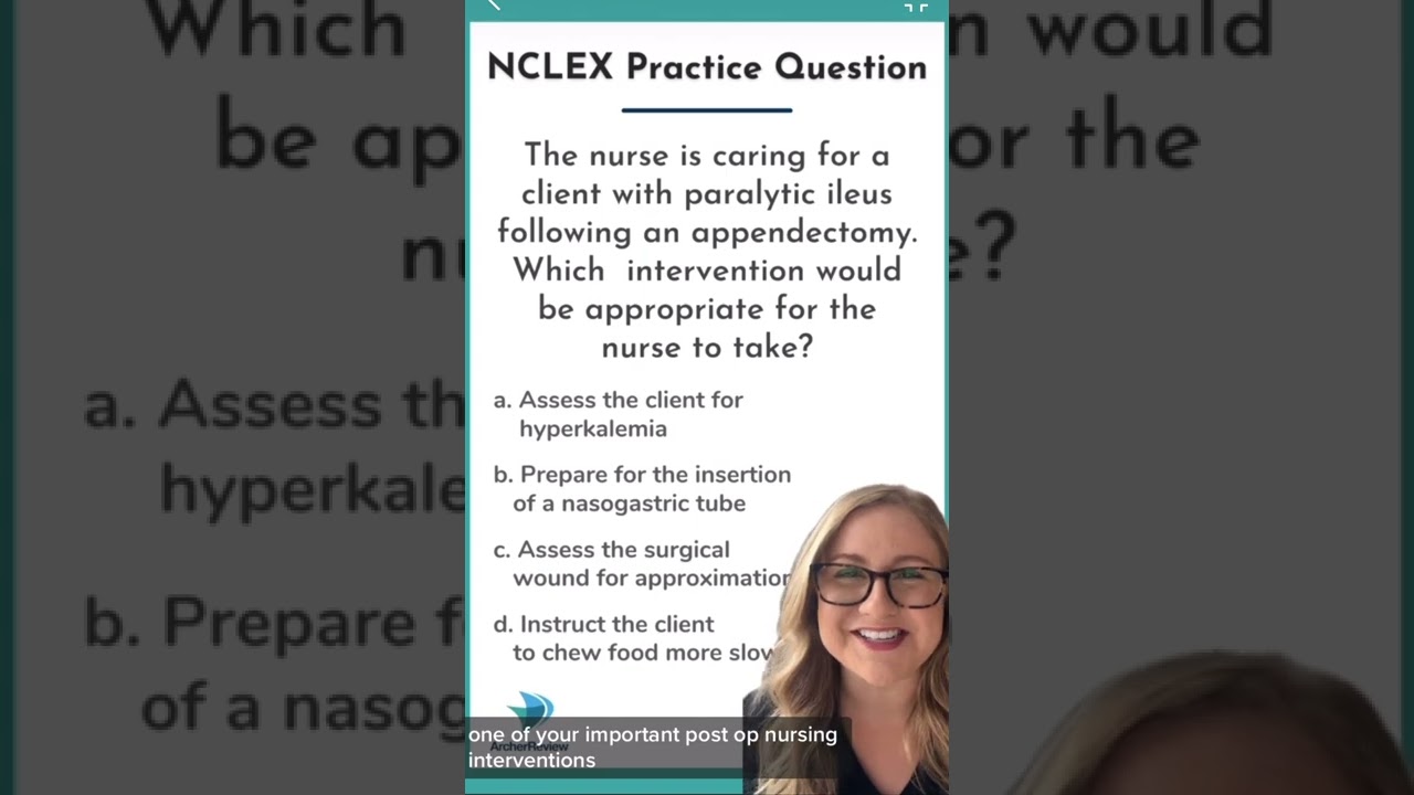 Практический вопрос недели по NCLEX от Archer Review: ЖКТ!
