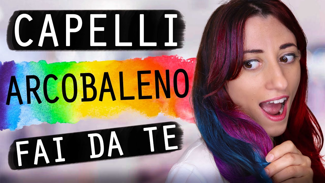 CAPELLI COLORATI FAI DA TE senza tinta | CAPELLI ARCOBALENO 🌈