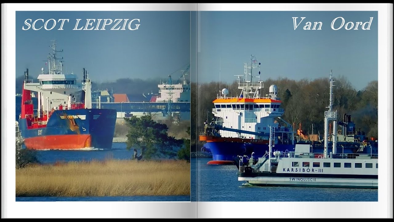 Ship spotting Piastowski Canal Świnoujście Karsibór | Ferries Channel