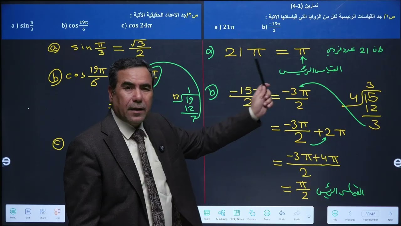 الخامس العلمي/الفصل الرابع/الدوال الدائرية/ المحاضرة/ 2