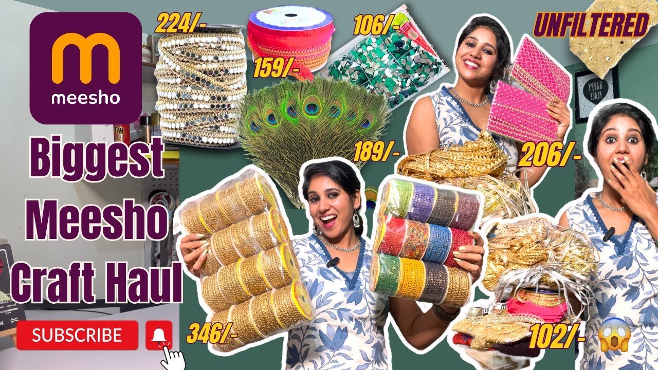 Unfiltered *Biggest Meesho Craft Haul* Wedding Prep Series Shopping | Starts from ₹101 😱😍