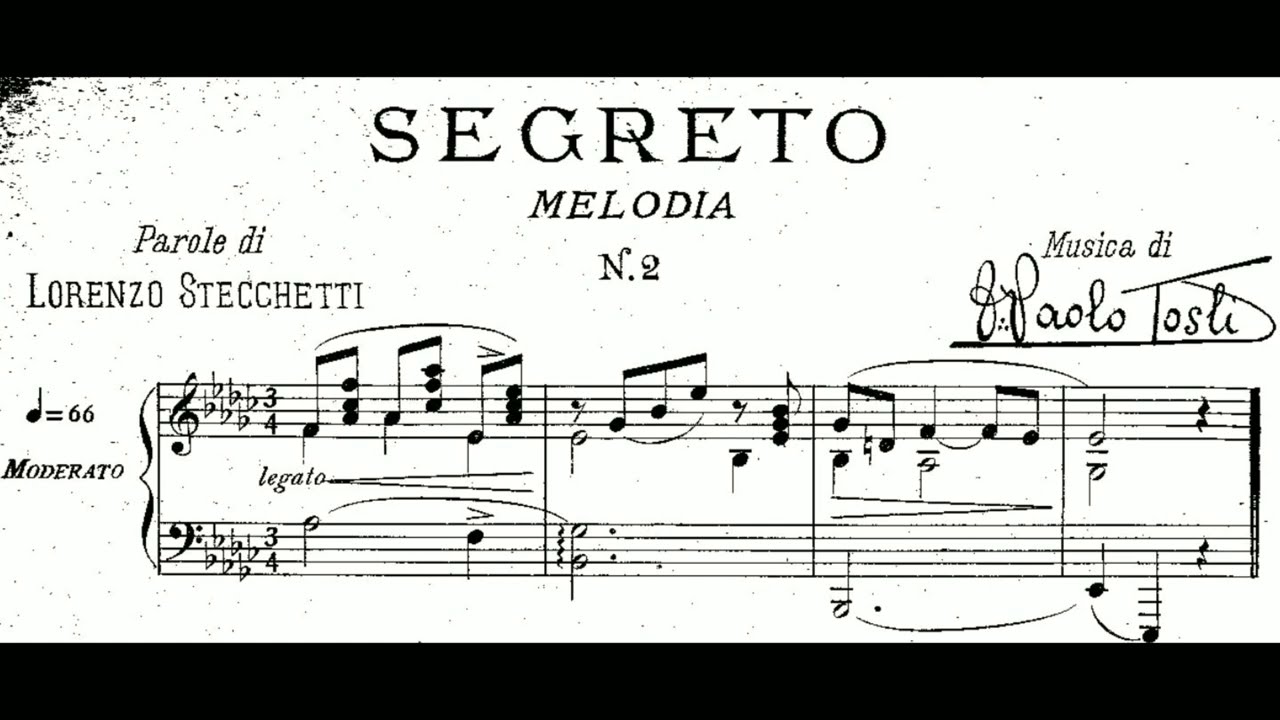 Segreto | Secret - 33 Tosti songs - MIDDLE | MITTEL - e flat major | e flat minor