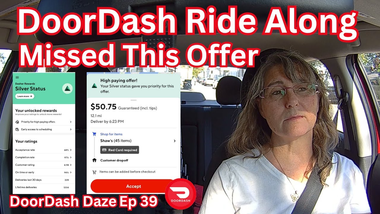 DoorDash Ride Along | Эпизод 39 | СЕРЕБРЯНЫЙ УРОВЕНЬ - Пропустил этот заказ!!!