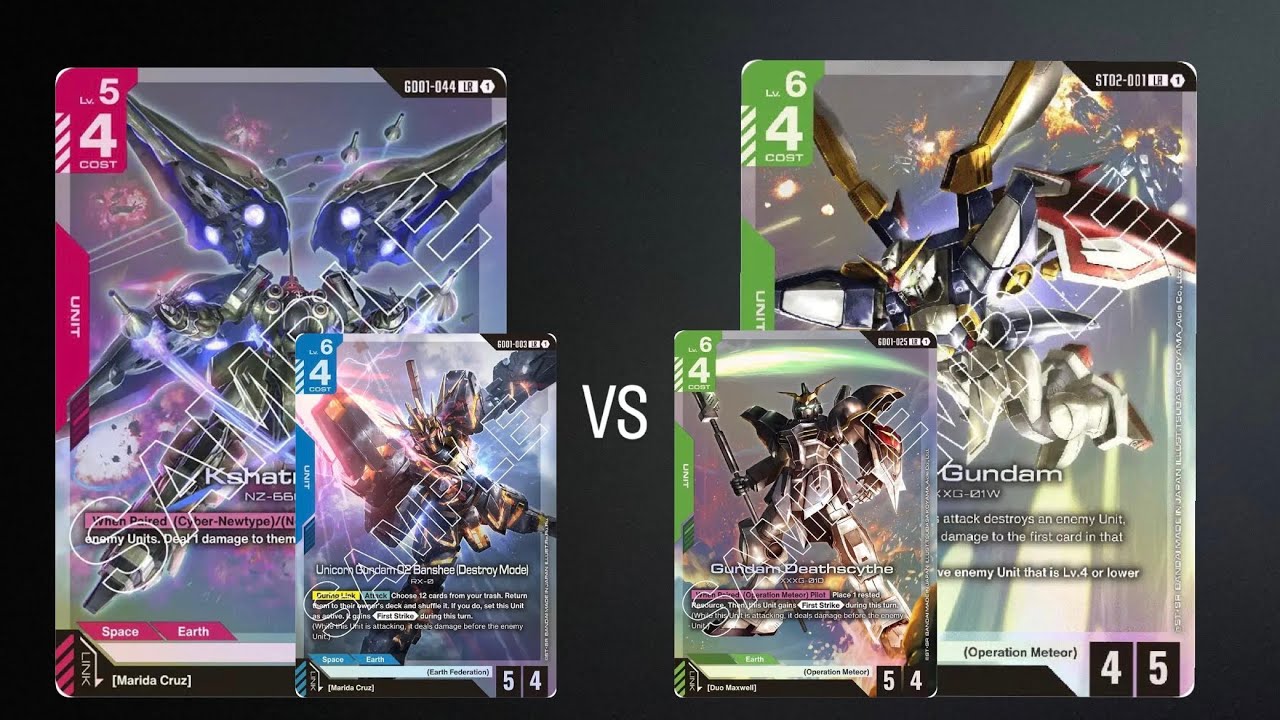 Gundam Card Game Locals Round 4 R/B Cyber Newtype Ping vs G/W Wing 