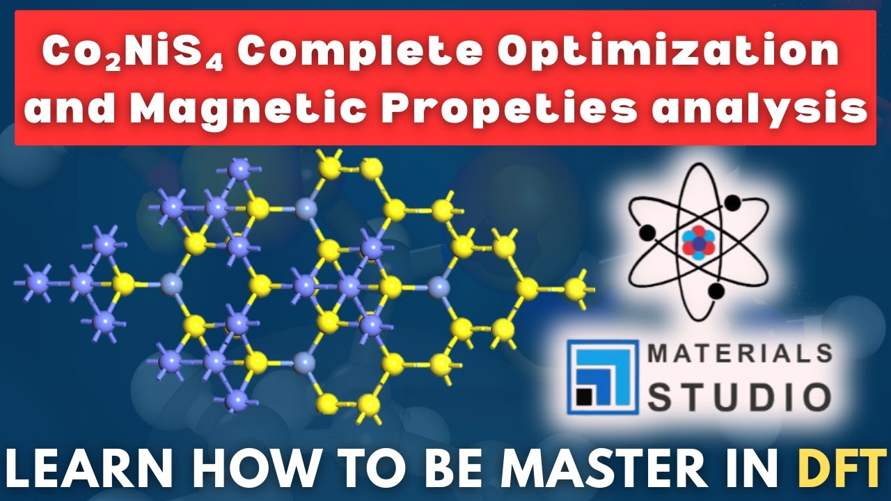 NiCo2S4 Optimization with Magnetic Properties analysis in CASTEP 2025 #dft #materialsscience