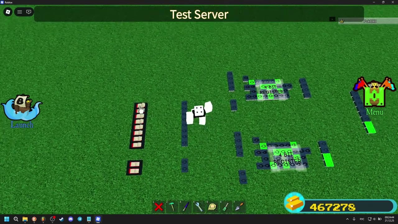 8 Bit register using logic blocks. Build A Boat For Treasure.