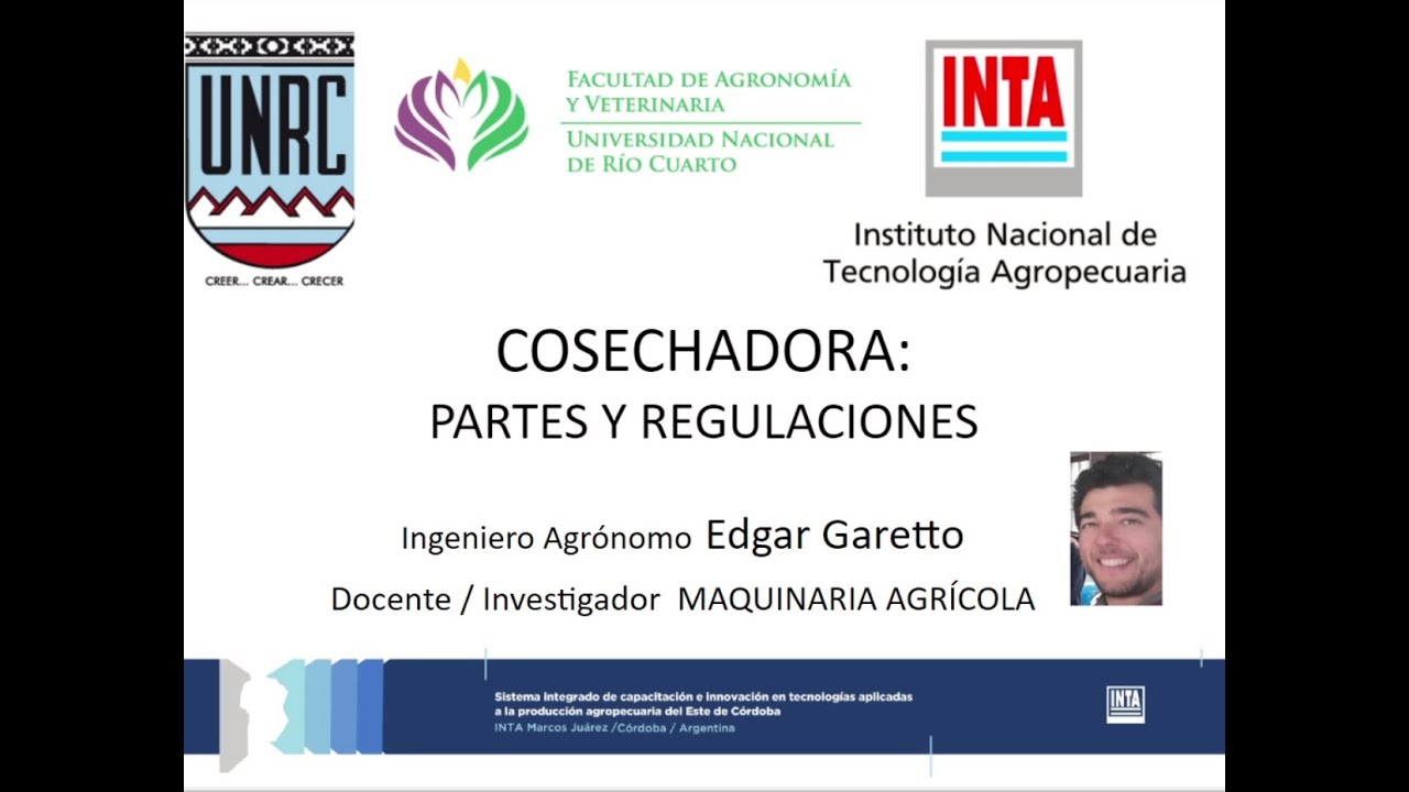Charla online - Cosechadora: partes y regulaciones