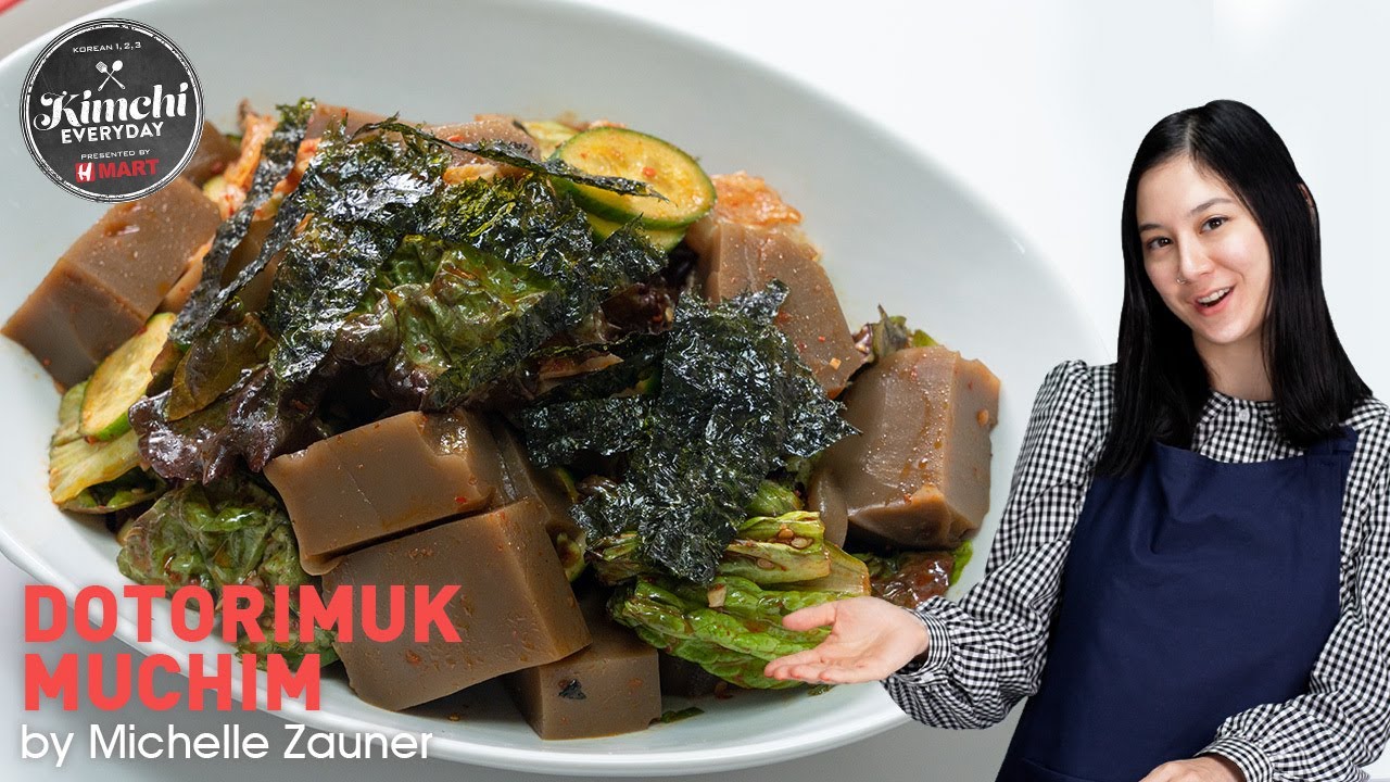 Dotorimuk Muchim / 도토리묵 무침 / Michelle Zauner's Korean Acorn Jelly Salad Recipe with H Mart!