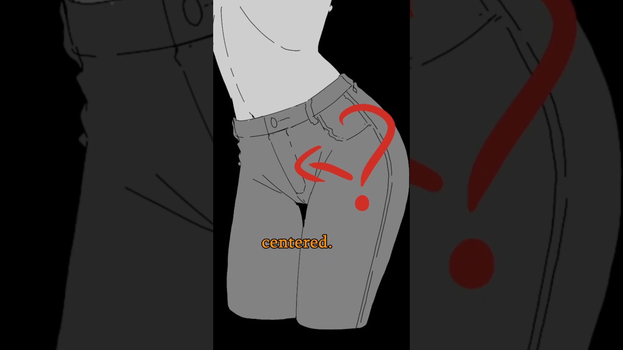 Mistake When Drawing Pants - Quick Art Tips #art #sketch #shorts #tutorial #drawingtutorial #anime