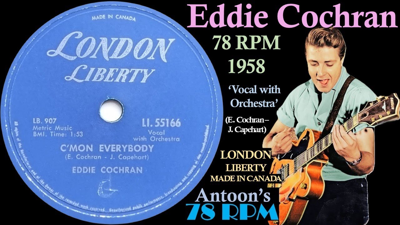 Eddie Cochran | C'mon Everybody | London 78 rpm | 1958 Canada