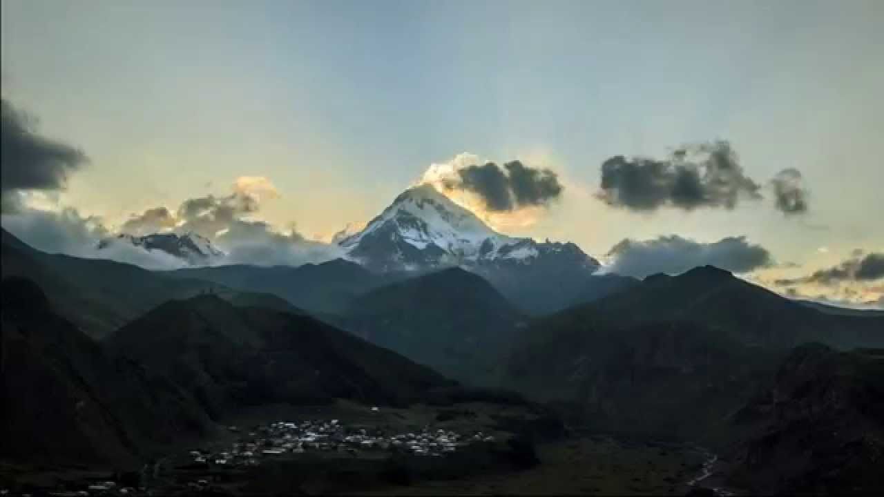 Kazbegi Mountain Timelapse Video