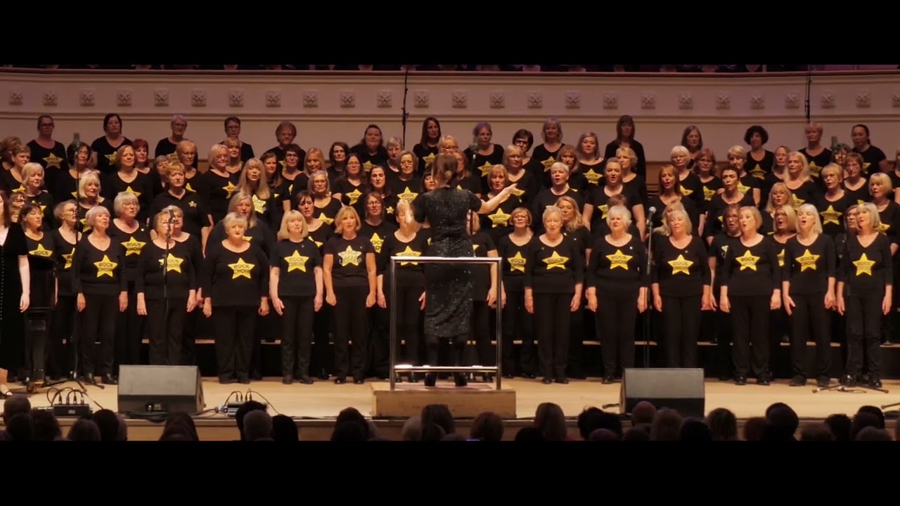 10 year members of Rock Choir perform “Oh happy day”