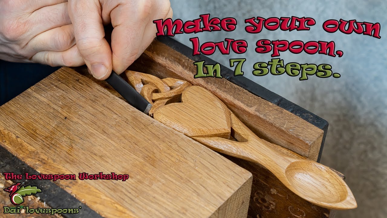 How to make a love spoon. (Seven steps for beginner love spoon carvers)