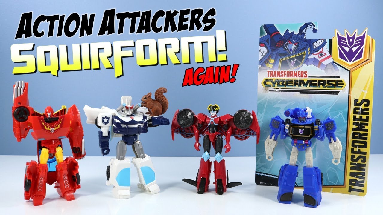 Transformers Cyberverse Toys Action Attackers Prowl Hot Rod Windblade vs Soundwave