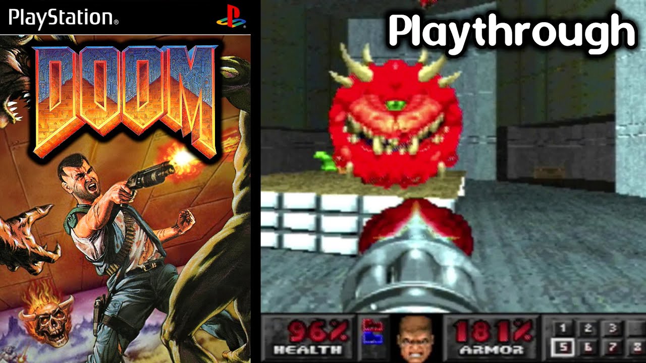 DOOM (PS1) - Playthrough - (1080p, original console & Composite Video) - No Commentary