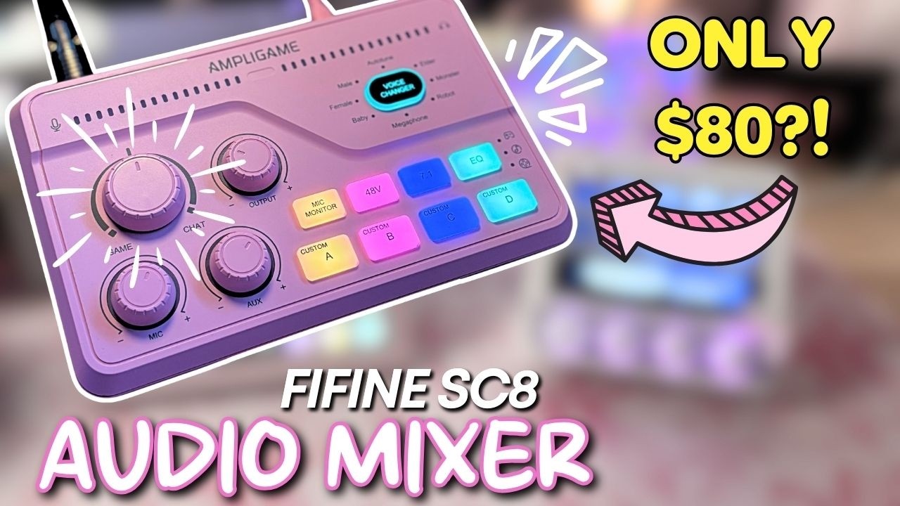 Fifine SC8 - FINALLY a Pink Audio Interface & Gaming Mixer