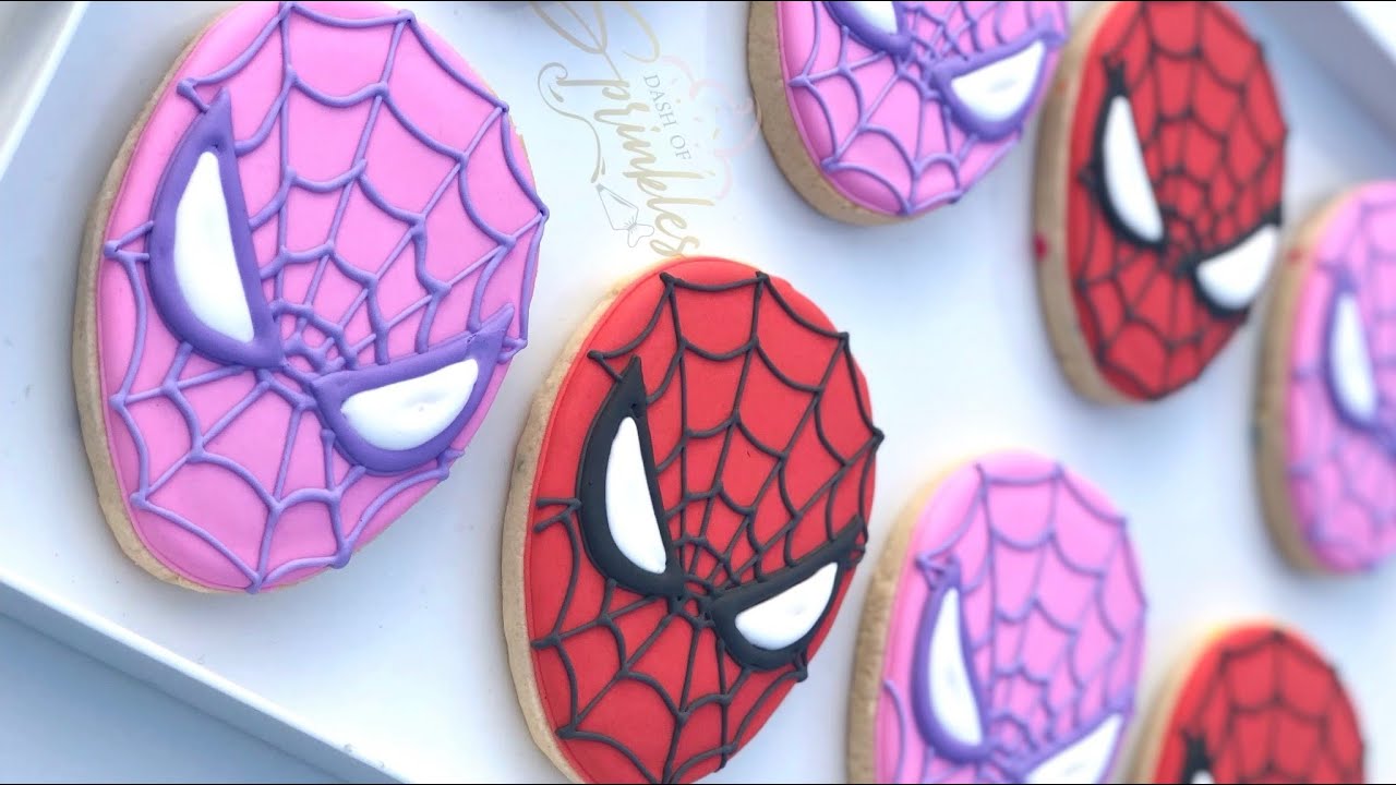 How to make Sugar cookies - Spiderman heads