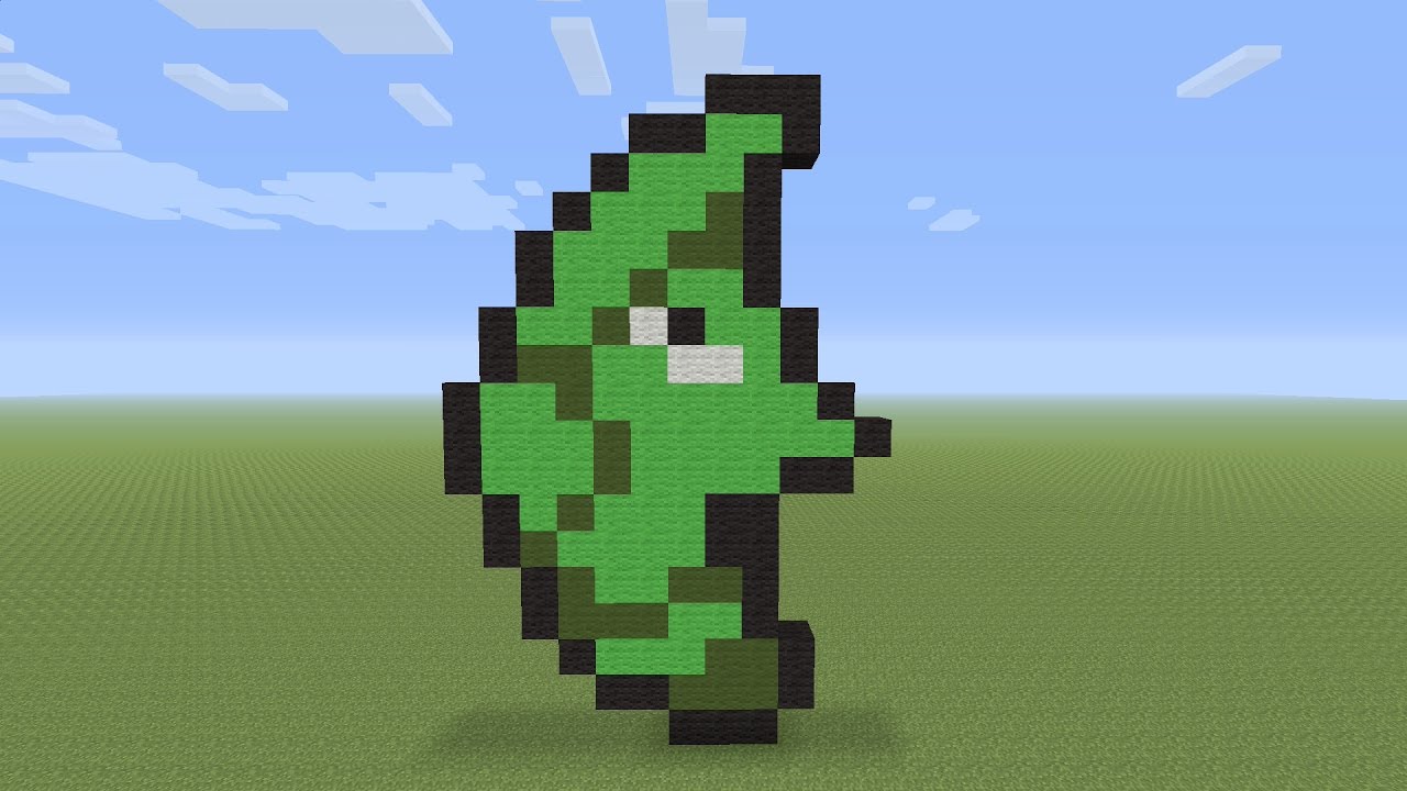 Minecraft Pixel Art - Metapod Pokemon #011