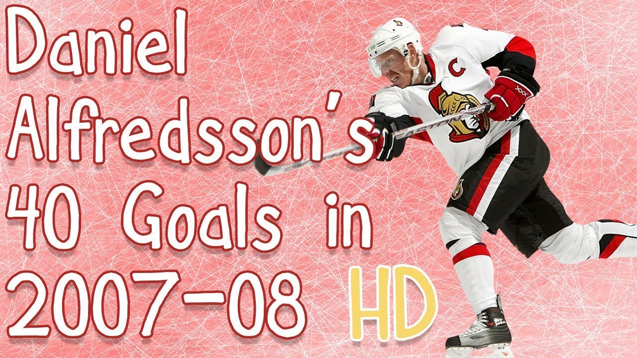 Daniel Alfredsson's 40 Goals in 2007-08 (HD)