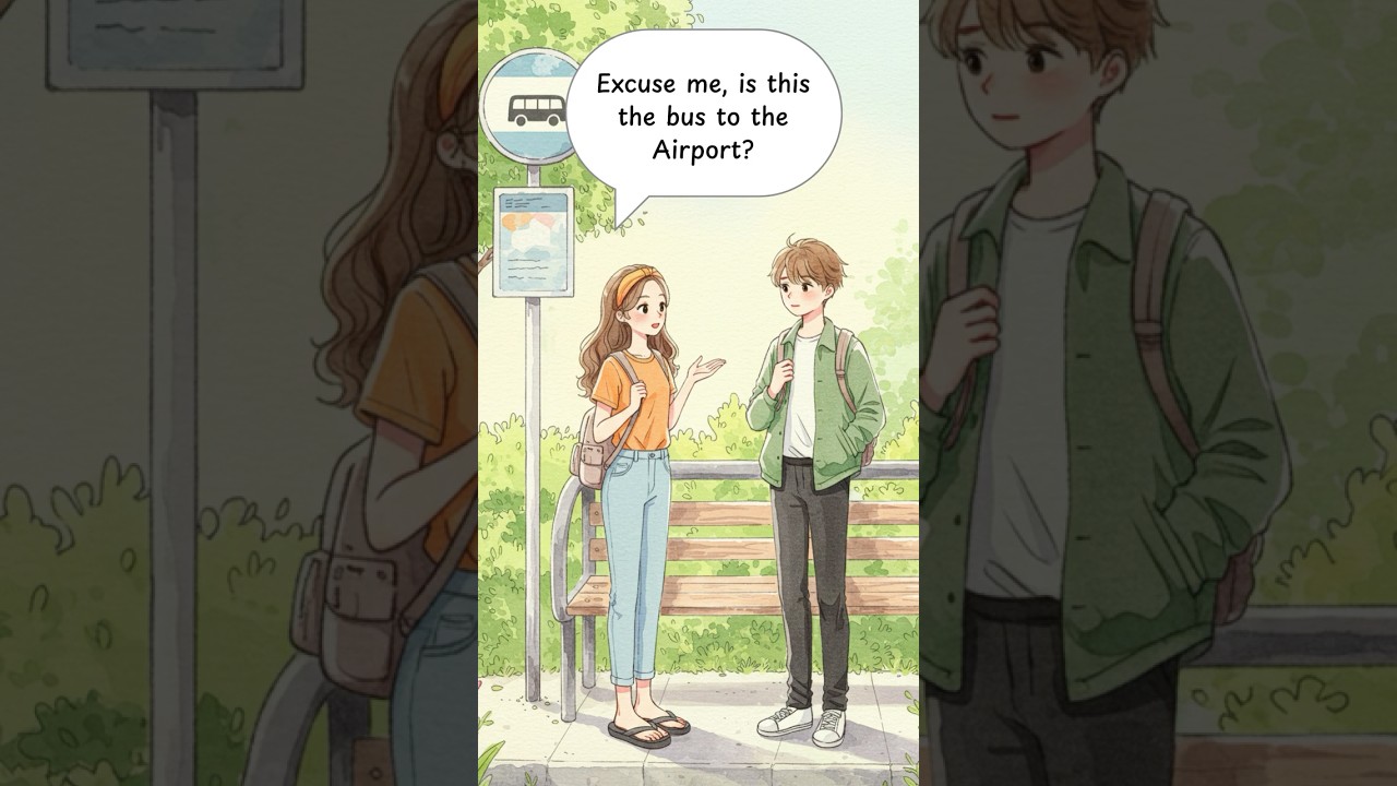 🚌 Asking for the Right Bus to the Airport &ndash; English for Travelers #learnenglish #englishlanguage