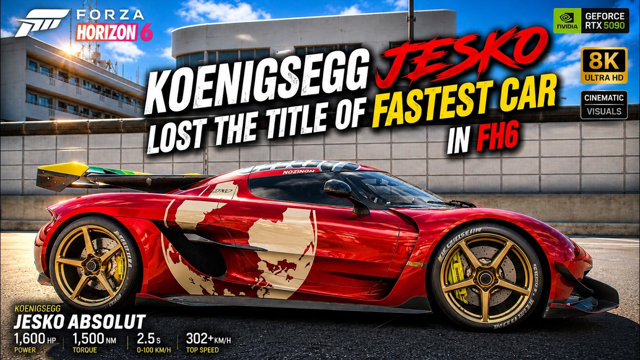Koenigsegg Jesko Top Speed Test | Fastest Car in Forza Horizon 6 (FH6) 🚀