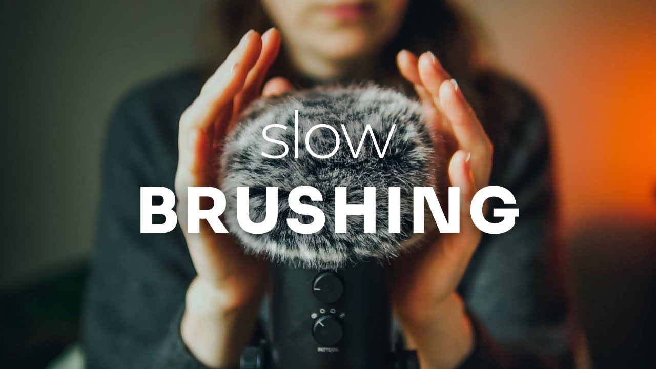 ASMR | Slow, gentle, soothing fluffy mic brushing (no talking)