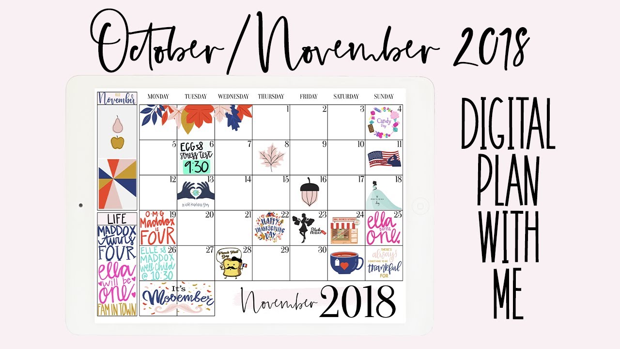 Digital Plan With Me: October/November 2018