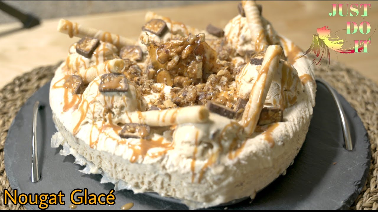 Nougat Glacé Recette Facile اسهل طريقة لتحضير النوݣا ݣلاصى