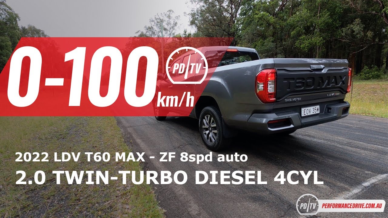 2022 LDV T60 Max (2.0 bi-turbo) 0-100km/h & engine sound