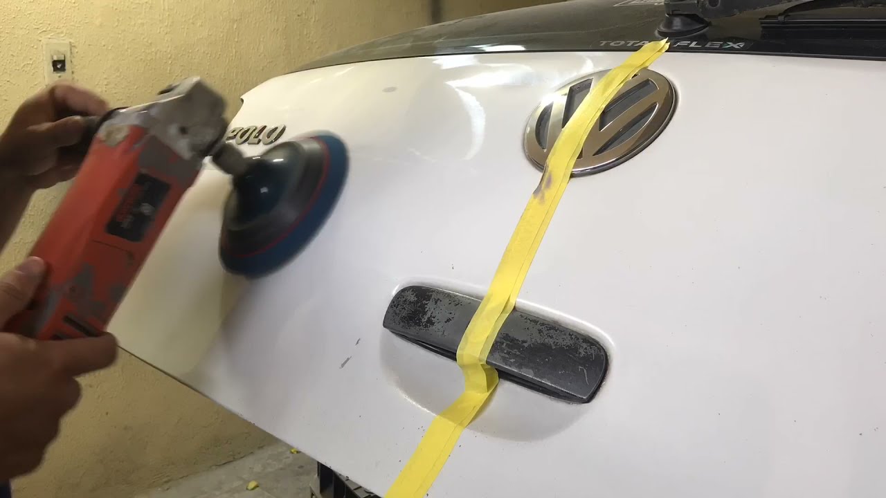 POLIMENTO EM CARRO BRANCO COM POLITRIZ ROTATIVA BLACK&DECKER 600w