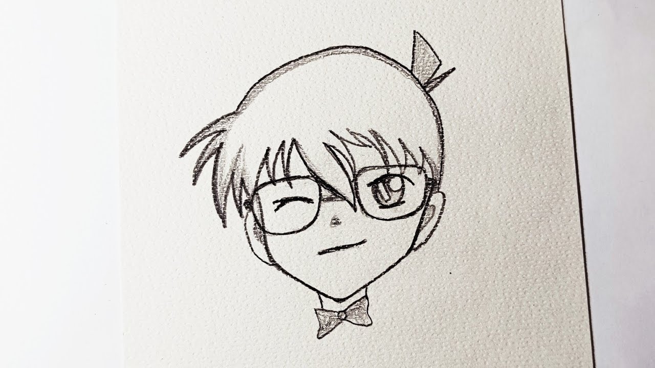 رسم كونان بالرصاص / رسم سهل