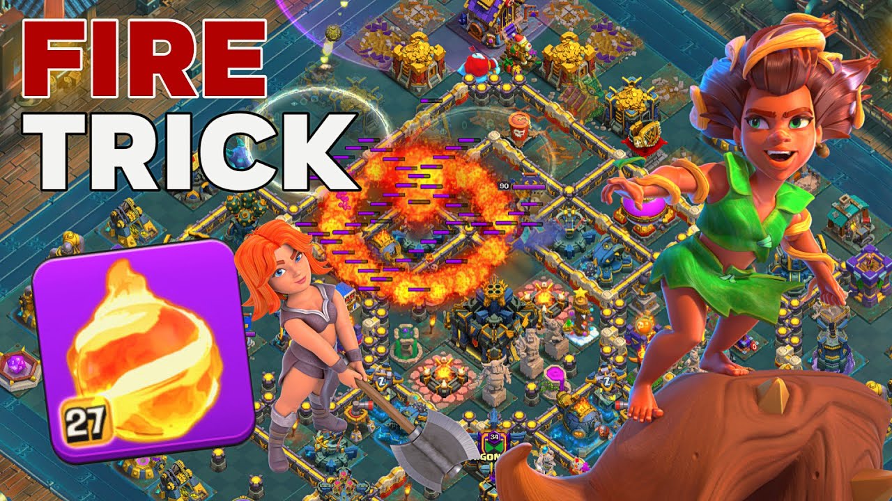 CRAZIEST ATTACK? TH17 RC Trick Warden Fireball Root Rider at Legend League!