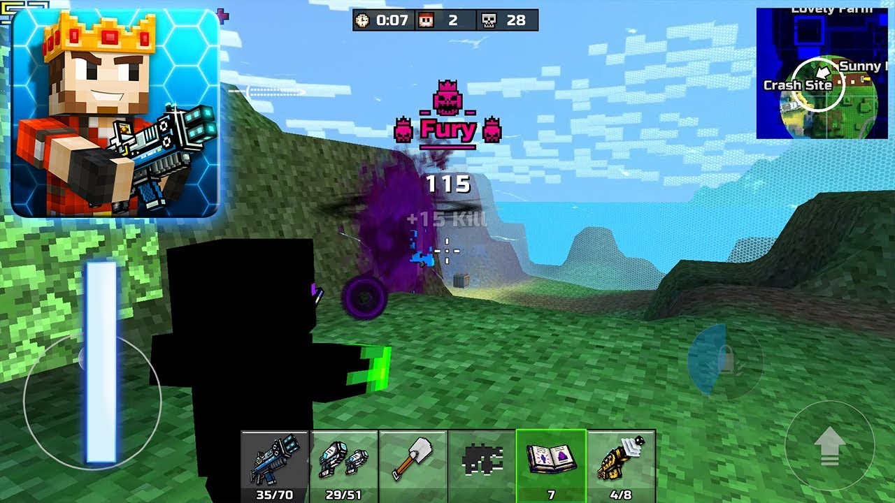 Pixel Gun 3D - Battle Royale Gameplay Part 1 - Fury 10 kills!!!!!!!!!!