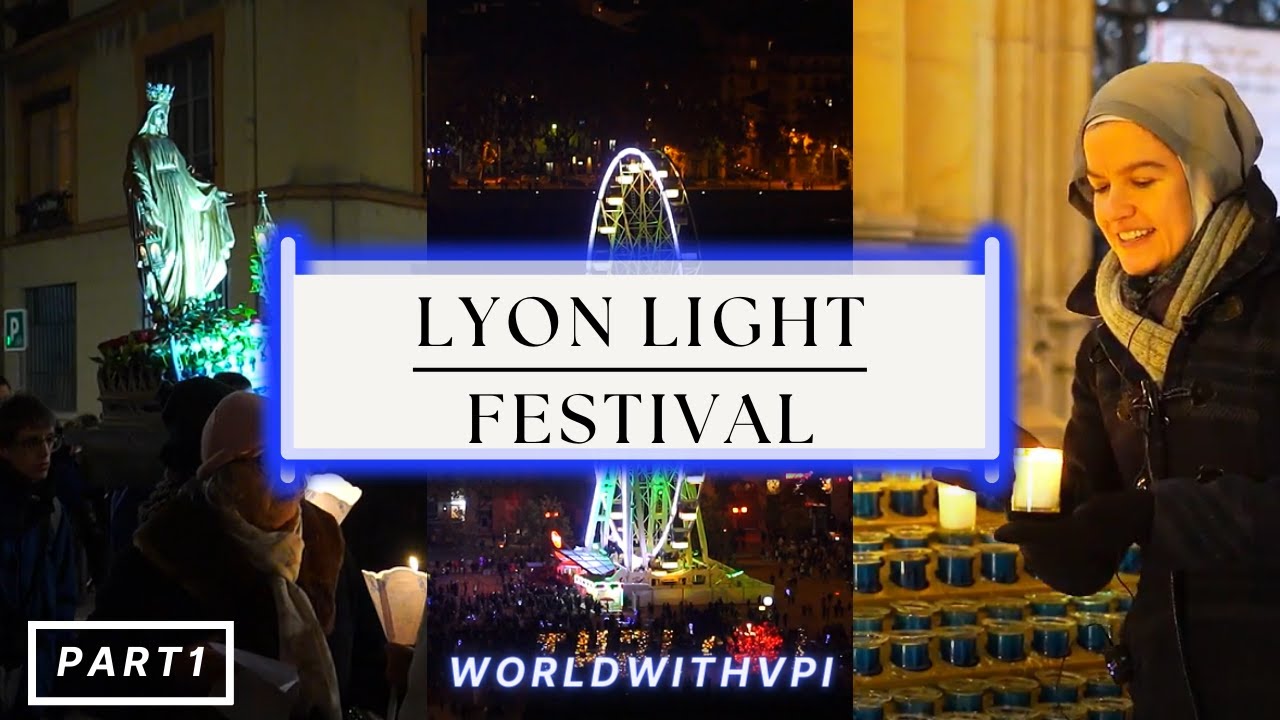 #lyon  #europe  Procession Of Light Festival in Lyon| 8 December 2021 France| First Day