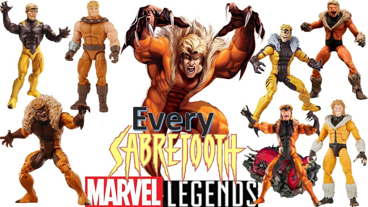 Every Marvel Legends Sabretooth Toybiz and Hasbro Comparison List AOA Fox X-men Movie