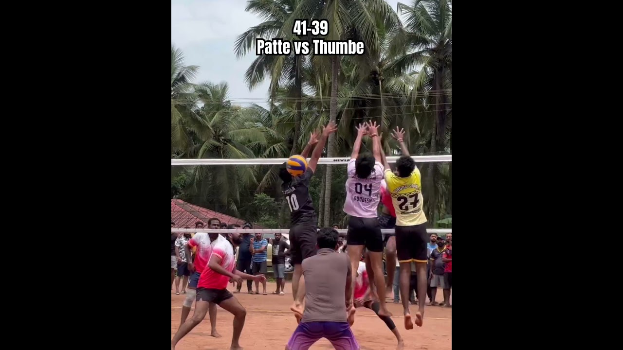 41-39 Patte vs Thumbe big fight Isha volleyball tournament at Bantwala