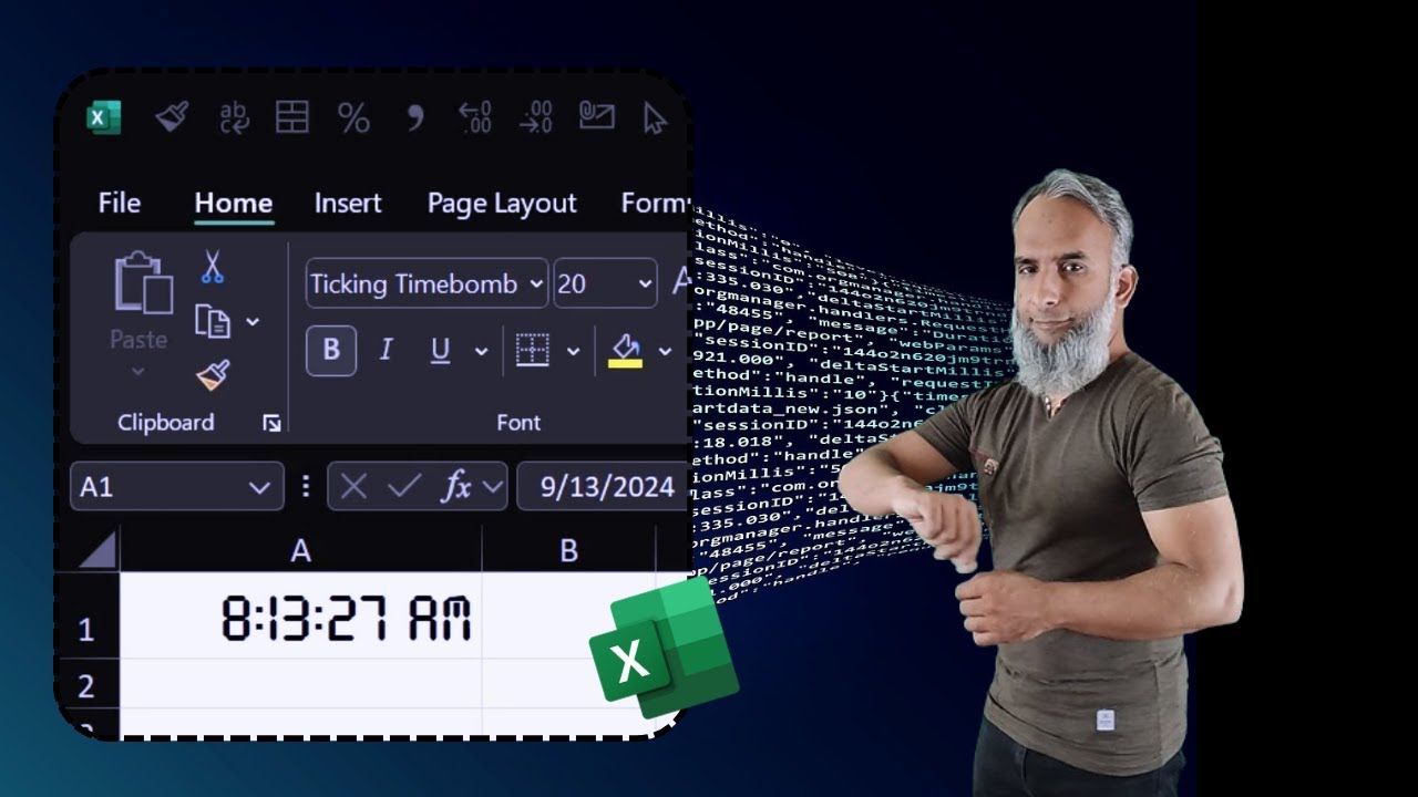 Create Dynamic Digital Clock in Excel | Querinfer
