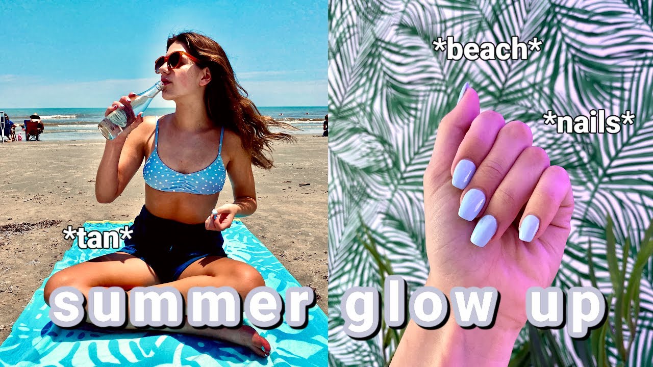 ultimate summer glow up nails, tan, beach+