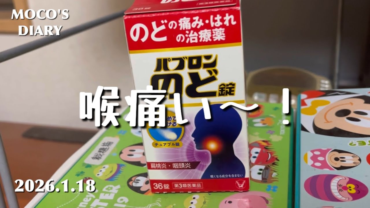 【50代主婦 vlog】喉痛くてゴックンできない！