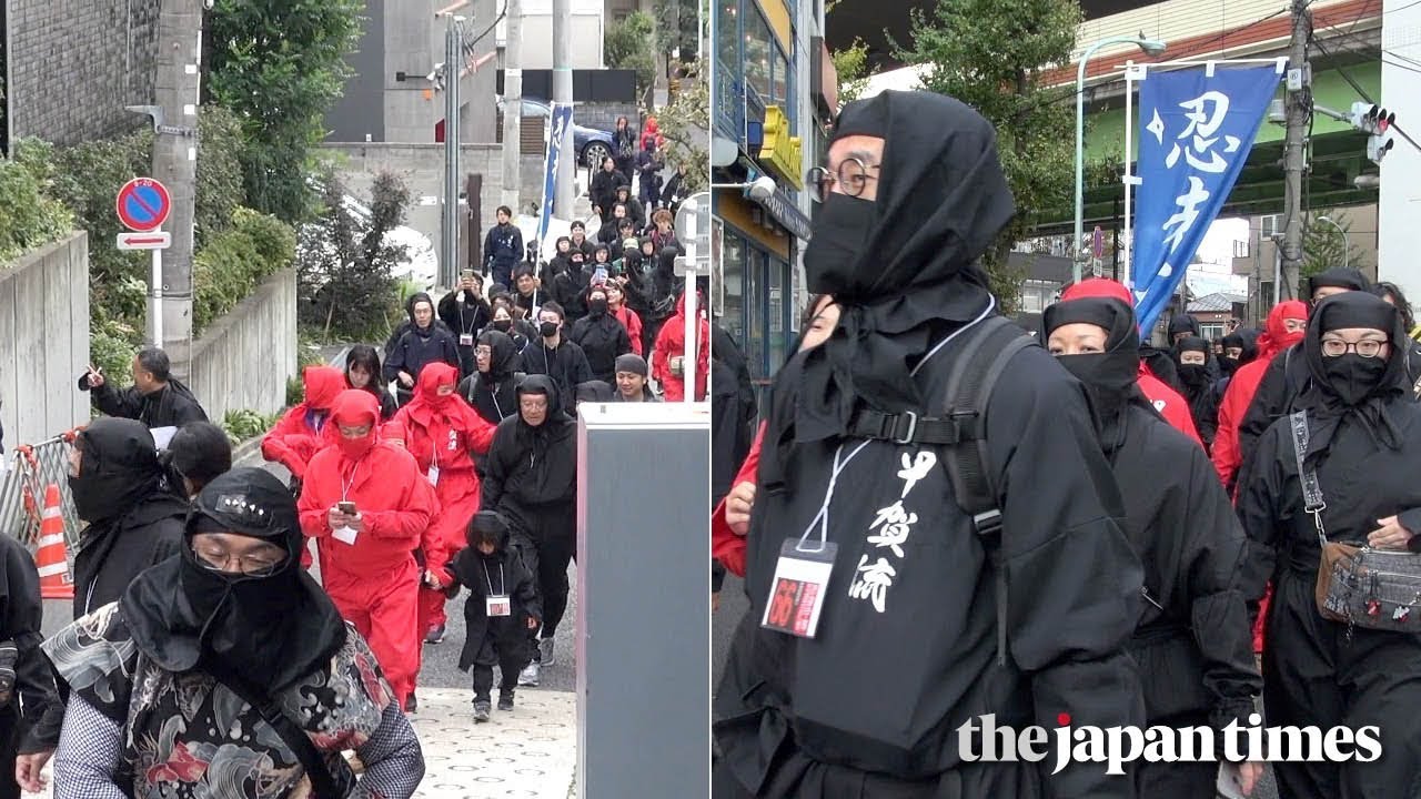 100 ninjas stroll through Tokyo, and visit Iga and Koga sites