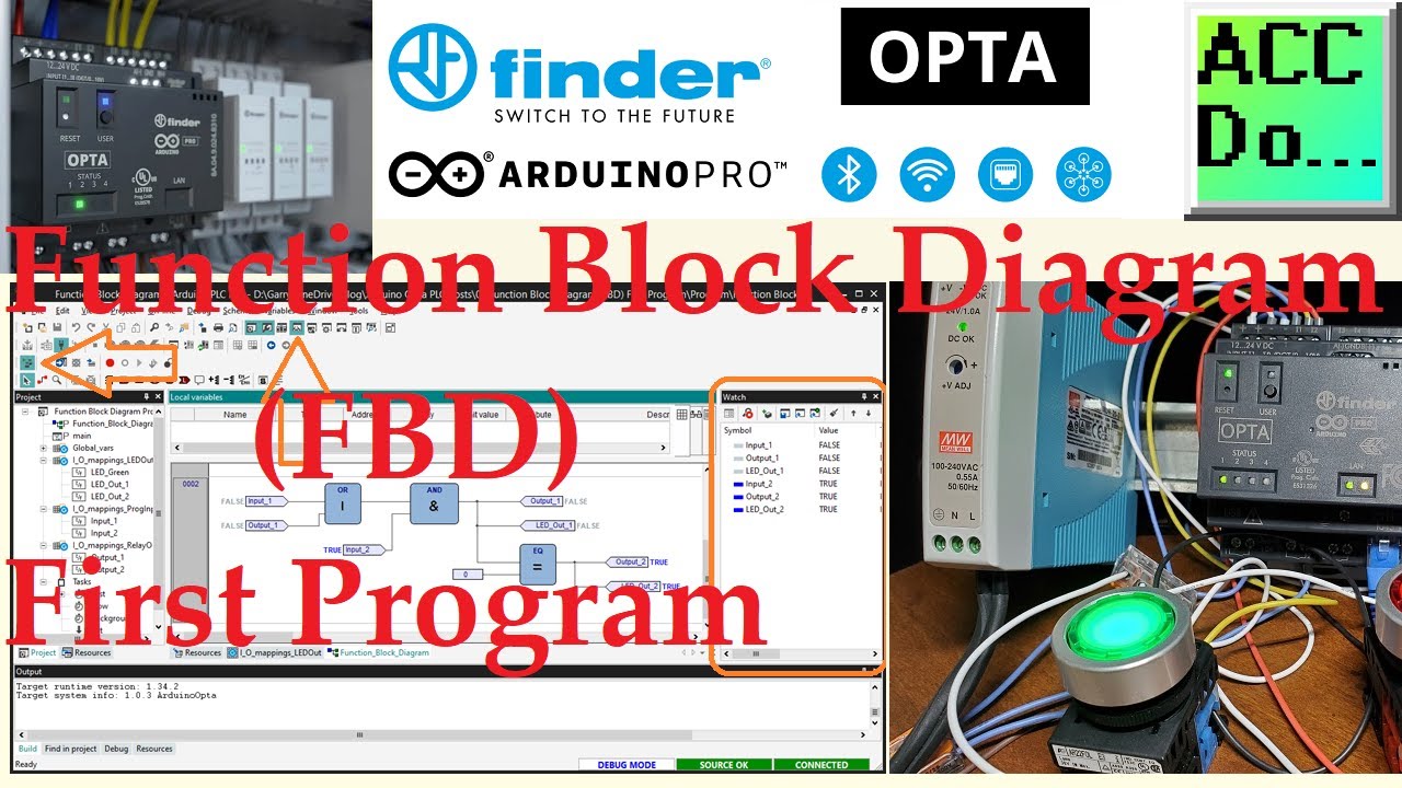 Программирование FBD на Arduino OPTA IoT от начала до конца.