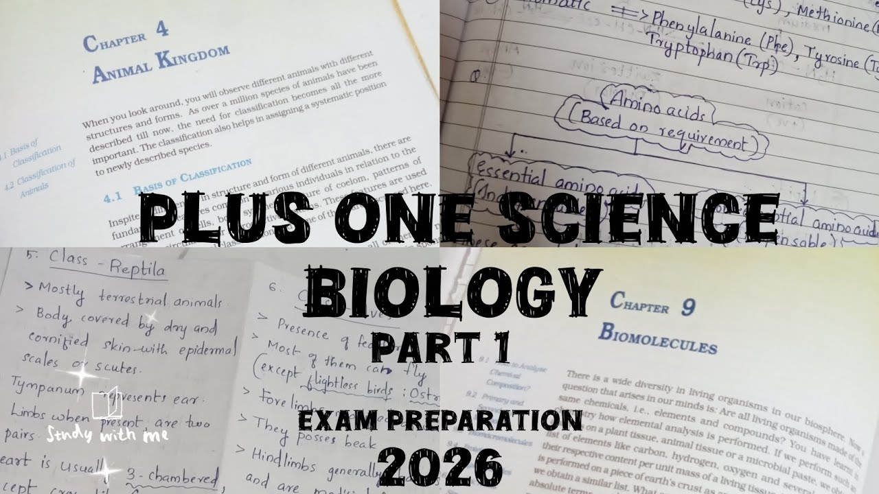 Plus One Biology📚||Part 1||Exam Preparation❤️‍🔥||Study with me💭✨️