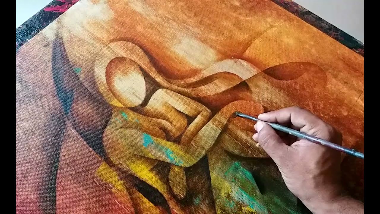 Abstract Painting / Abstract Figurative Painting in Acrylics 03 / Demonstration